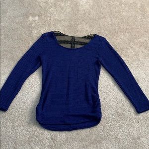 Charlotte Russe Women’s Royal Blue Sweater Blouse